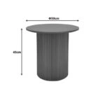 Βοηθητικό τραπέζι Dovel  mdf σε sonoma -μαύρο μέταλλο Φ50x50εκ