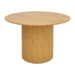 Τραπέζι Karulo  mdf σε sonoma απόχρωση Φ120x76εκ