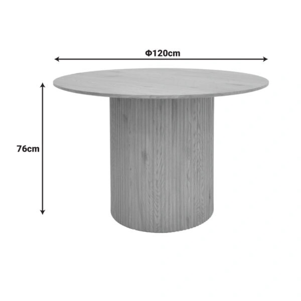 Τραπέζι Karulo  mdf σε sonoma απόχρωση Φ120x76εκ