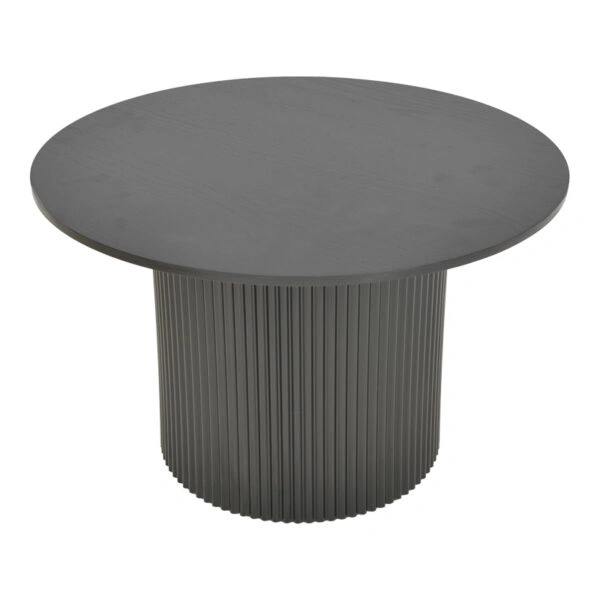 Τραπέζι Karulo  mdf σε μαύρη απόχρωση Φ120x76εκ