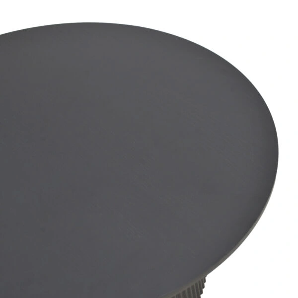 Τραπέζι Karulo  mdf σε μαύρη απόχρωση Φ120x76εκ