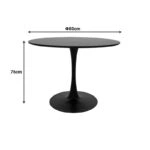 Tραπέζι Balou mdf σε μαύρη απόχρωση Φ80x73εκ