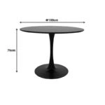 Tραπέζι Balou  mdf σε μαύρη απόχρωση Φ100x73εκ