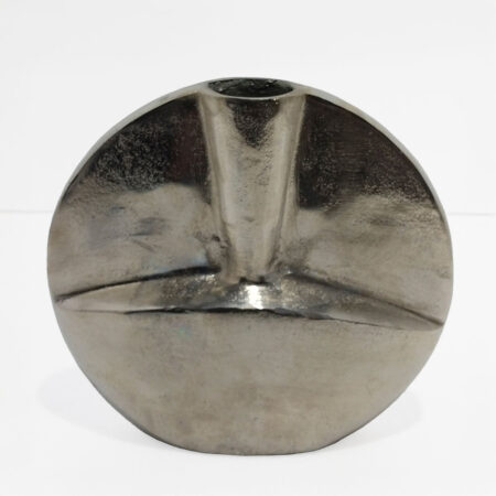 KALIA ΒΑΖΟ 27x8x27cm ΑΛΟΥΜΙΝΙΟ SILVER NICKEL