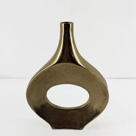 ADEL OVAL ΒΑΖΟ 22x5x28cm ΑΛΟΥΜΙΝΙΟ ΧΡΥΣΟ