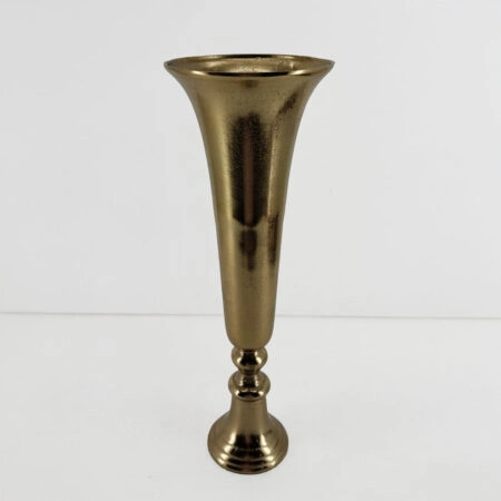 FLORES ΒΑΖΟ 19x19x55cm ΑΛΟΥΜΙΝΙΟ ΧΡΥΣΟ