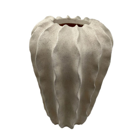 THORNY ΒΑΖΟ 24x24x37.5cm POLYRESIN ΜΠΕΖ