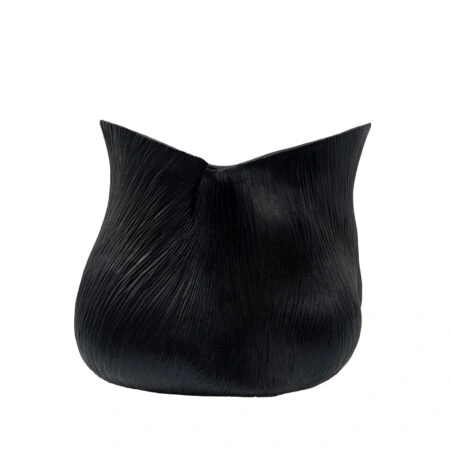 FLORESTA ΒΑΖΟ 32x22x27.5cm POLYRESIN ΜΑΥΡΟ