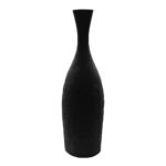 FRASCO ΒΑΖΟ 16x10x54 POLYRESIN ΜΑΥΡΟ