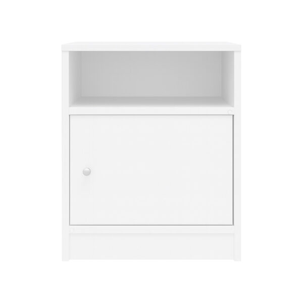 Κομοδίνο Foly με ένα ντουλάπι σε λευκή απόχρωση 40x40x50εκ