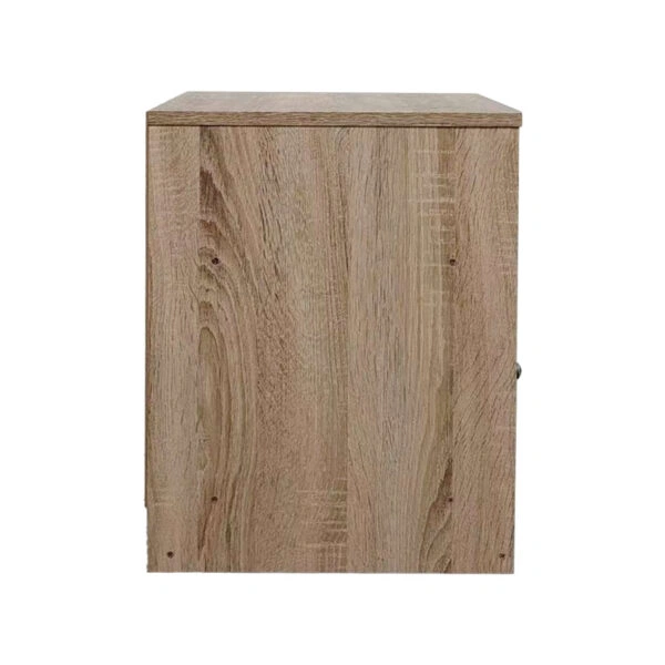 Κομοδίνο Foly  με ένα ντουλάπι σε sonoma-ανθρακί απόχρωση 40x40x50εκ