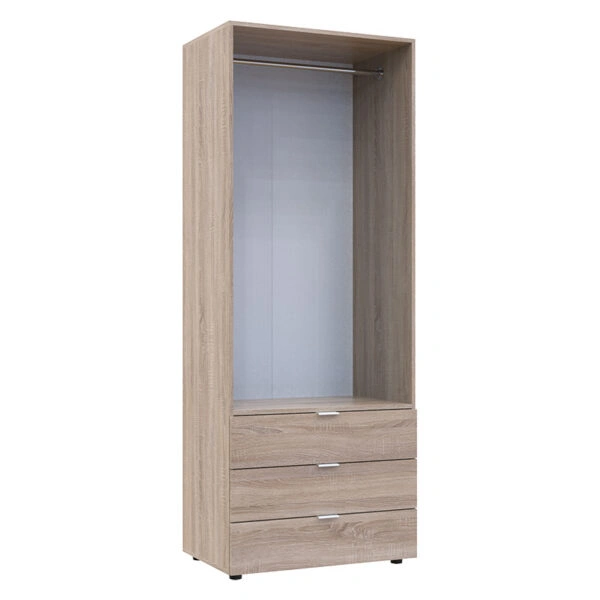 Ντουλάπα ρούχων Lila  δίφυλλη sonoma 77.5x49.5x203.5εκ