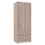 Ντουλάπα ρούχων Lila  δίφυλλη sonoma 77.5x49.5x203.5εκ