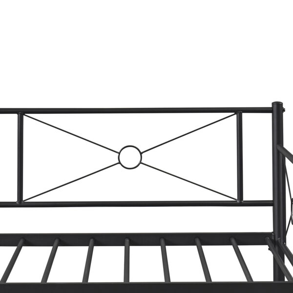 Καναπές Κρεβάτι ArteLibre CIMARRON Μαύρο Μέταλλο Για Στρώμα 90x190cm