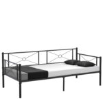 Καναπές Κρεβάτι ArteLibre CIMARRON Μαύρο Μέταλλο Για Στρώμα 90x190cm