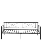Καναπές Κρεβάτι ArteLibre CIMARRON Μαύρο Μέταλλο Για Στρώμα 90x190cm