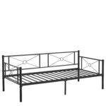 Καναπές Κρεβάτι ArteLibre CIMARRON Μαύρο Μέταλλο Για Στρώμα 90x190cm