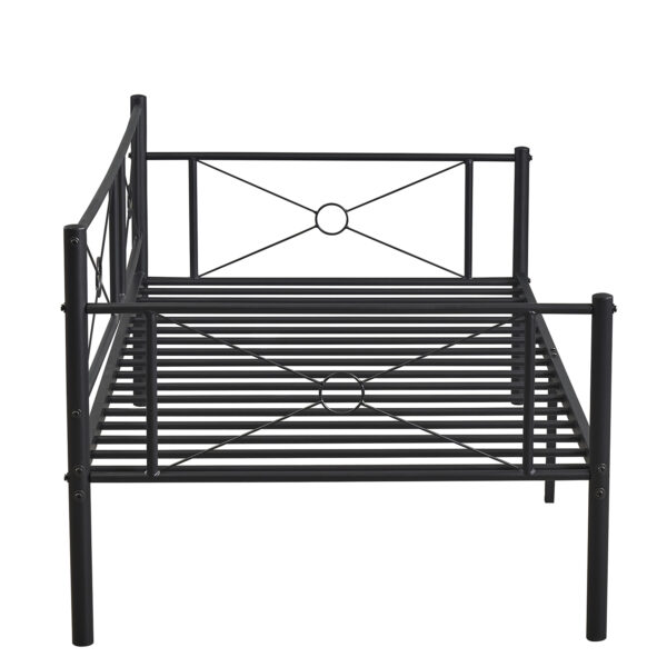 Καναπές Κρεβάτι ArteLibre CIMARRON Μαύρο Μέταλλο Για Στρώμα 90x190cm