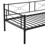 Καναπές Κρεβάτι ArteLibre CIMARRON Μαύρο Μέταλλο Για Στρώμα 90x190cm