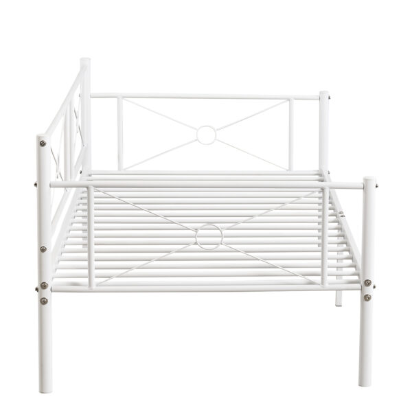 Καναπές Κρεβάτι ArteLibre CIMARRON Λευκό Μέταλλο Για Στρώμα 90x190cm