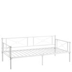 Καναπές Κρεβάτι ArteLibre CIMARRON Λευκό Μέταλλο Για Στρώμα 90x190cm