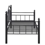 Καναπές Κρεβάτι ArteLibre PECOS Μαύρο Μέταλλο Για Στρώμα 90x190cm