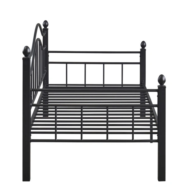 Καναπές Κρεβάτι ArteLibre PECOS Μαύρο Μέταλλο Για Στρώμα 90x190cm