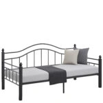 Καναπές Κρεβάτι ArteLibre PECOS Μαύρο Μέταλλο Για Στρώμα 90x190cm