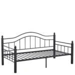 Καναπές Κρεβάτι ArteLibre PECOS Μαύρο Μέταλλο Για Στρώμα 90x190cm