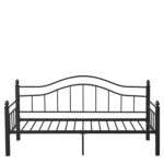 Καναπές Κρεβάτι ArteLibre PECOS Μαύρο Μέταλλο Για Στρώμα 90x190cm