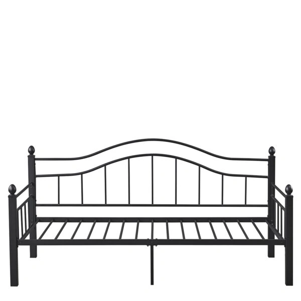 Καναπές Κρεβάτι ArteLibre PECOS Μαύρο Μέταλλο Για Στρώμα 90x190cm