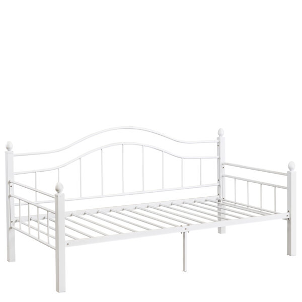 Καναπές Κρεβάτι ArteLibre PECOS Λευκό Μέταλλο Για Στρώμα 90x190cm