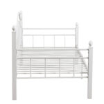 Καναπές Κρεβάτι ArteLibre PECOS Λευκό Μέταλλο Για Στρώμα 90x190cm