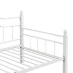 Καναπές Κρεβάτι ArteLibre PECOS Λευκό Μέταλλο Για Στρώμα 90x190cm