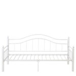 Καναπές Κρεβάτι ArteLibre PECOS Λευκό Μέταλλο Για Στρώμα 90x190cm