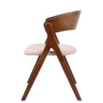 Καρέκλα Τραπεζαρίας ArteLibre LAODICE Καφέ/Καρυδί Ξύλο/Ύφασμα 52.5x56x83cm