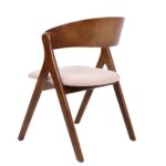 Καρέκλα Τραπεζαρίας ArteLibre LAODICE Καφέ/Καρυδί Ξύλο/Ύφασμα 52.5x56x83cm