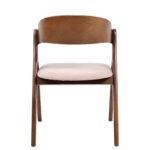 Καρέκλα Τραπεζαρίας ArteLibre LAODICE Καφέ/Καρυδί Ξύλο/Ύφασμα 52.5x56x83cm