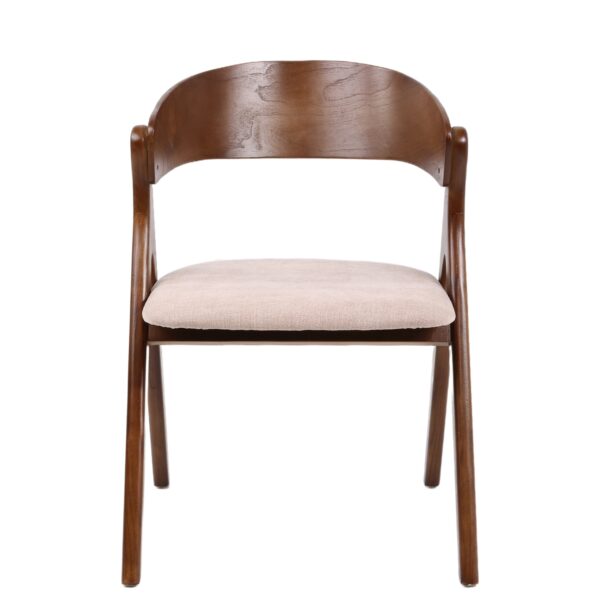 Καρέκλα Τραπεζαρίας ArteLibre LAODICE Καφέ/Καρυδί Ξύλο/Ύφασμα 52.5x56x83cm