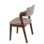 Καρέκλα Τραπεζαρίας ArteLibre ISMENE Γκρι/Καρυδί Ξύλο/Ύφασμα 52.5x56x83cm