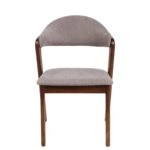 Καρέκλα Τραπεζαρίας ArteLibre ISMENE Γκρι/Καρυδί Ξύλο/Ύφασμα 52.5x56x83cm