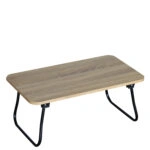 Βοηθητικό Τραπεζάκι ArteLibre BALLARD Πτυσσόμενο Δρυς/Μαύρο Μοριοσανίδα/Μέταλλο 53x30x22cm