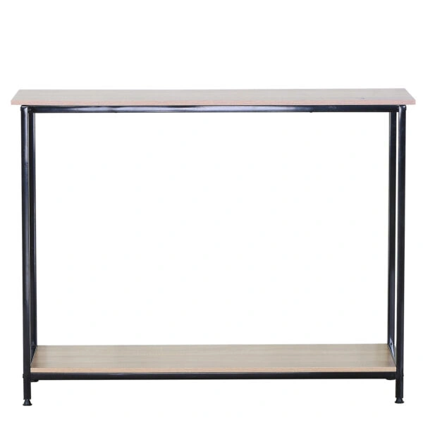 Κονσόλα ArteLibre QUENLEY Δρυς/Μαύρο Μοριοσανίδα/Μέταλλο 106x35x81cm