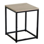 Βοηθητικό Τραπεζάκι ArteLibre QUENLEY Δρυς/Μαύρο Μοριοσανίδα/Μέταλλο 40x40x50.1cm