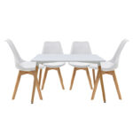 Φοιτητικό πακέτο επίπλων τραπεζαρίας Natali-Gaston  σετ 5 τμχ 120x80x76εκ