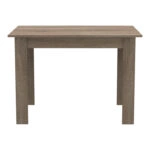 Τραπεζαρία Manka-Ezra  σετ 5τεμ σε sonoma truffle-μαύρη απόχρωση 110x80x77εκ