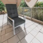 Artekko Alu Ανακλινόμενη Πολυθρόνα με Γκρι Σκελετό Αλουμινίου και Γκρι Μαξιλάρια (60x87x103)cm