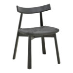 Καρέκλα Clareta  rubberwood-σχοινί σε μαύρη απόχρωση 53x55x79εκ