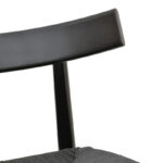 Καρέκλα Clareta  rubberwood-σχοινί σε μαύρη απόχρωση 53x55x79εκ