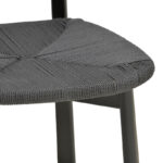 Καρέκλα Clareta  rubberwood-σχοινί σε μαύρη απόχρωση 53x55x79εκ